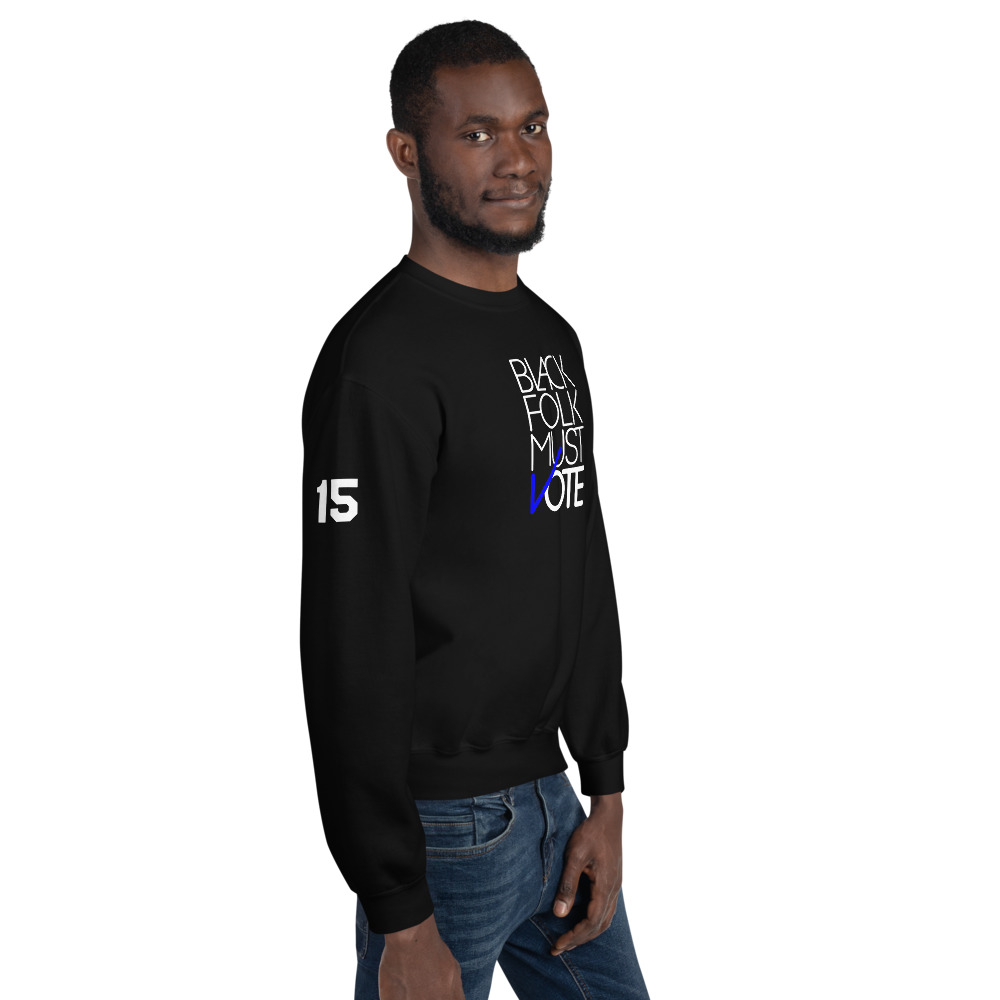 Men’s Sweatshirt – Logo Blue – Black Folk Must Vote